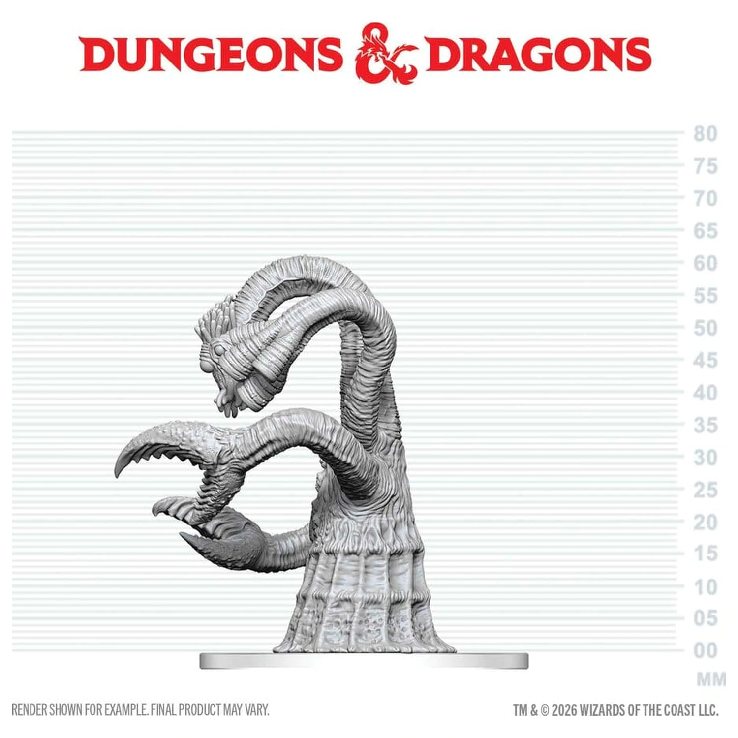 Dungeons & Dragons Nolzur's Marvelous Miniatures Unbemalte Miniatur Yithian 14 cm Produktfoto