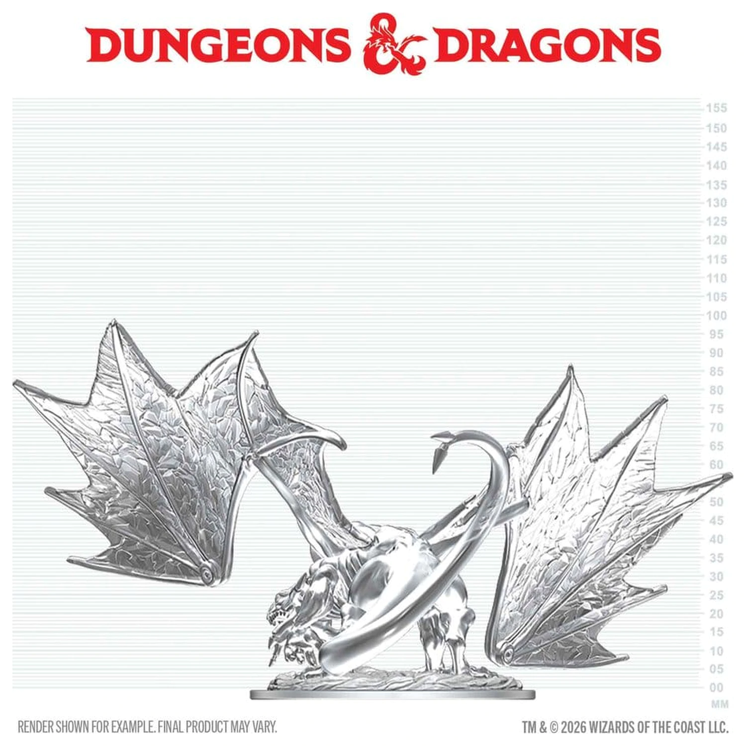 Dungeons & Dragons Nolzur's Marvelous Miniatures Unbemalte Miniatur Young Sapphire Dragon 20 cm Produktfoto