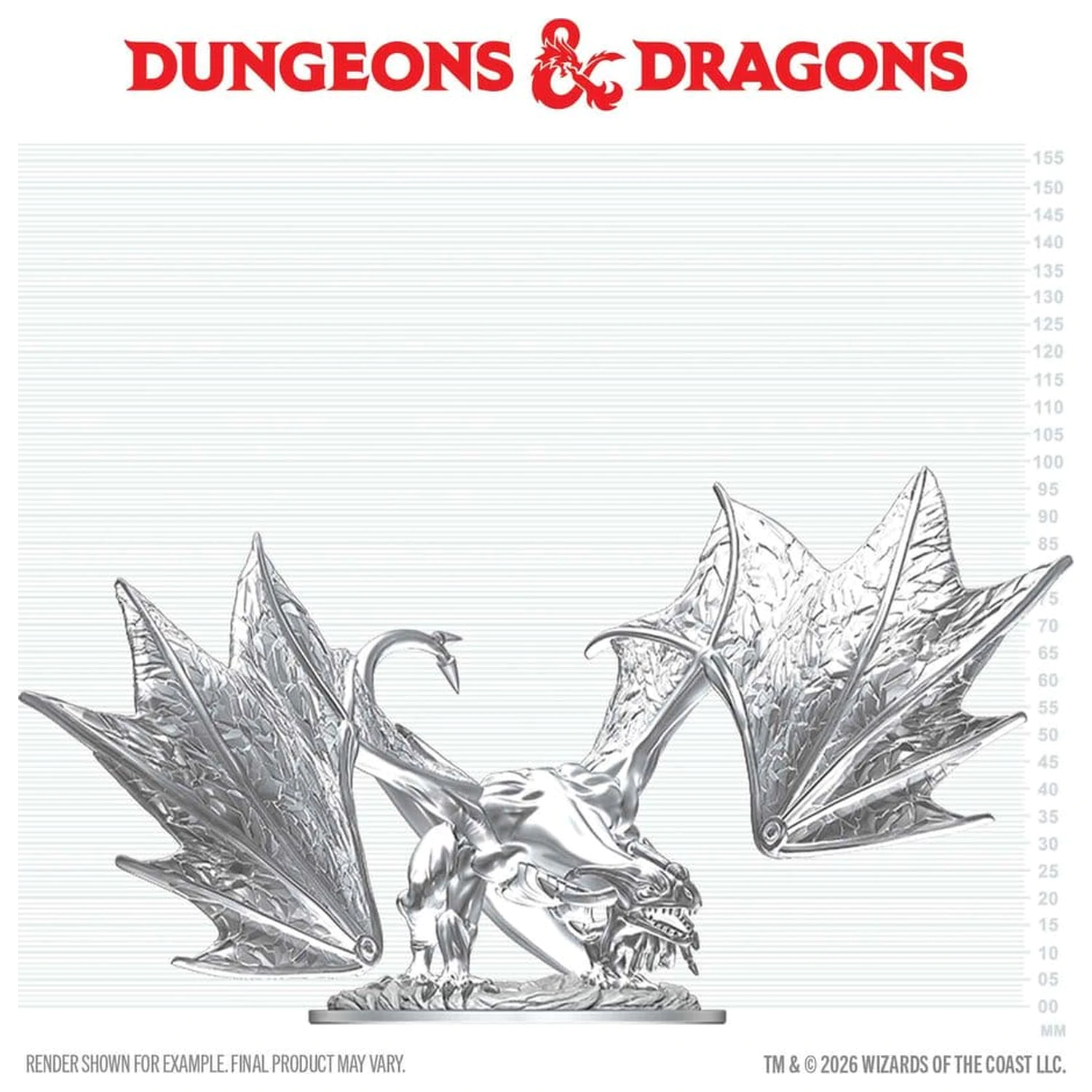 Dungeons & Dragons Nolzur's Marvelous Miniatures Unbemalte Miniatur Young Sapphire Dragon 20 cm Produktfoto