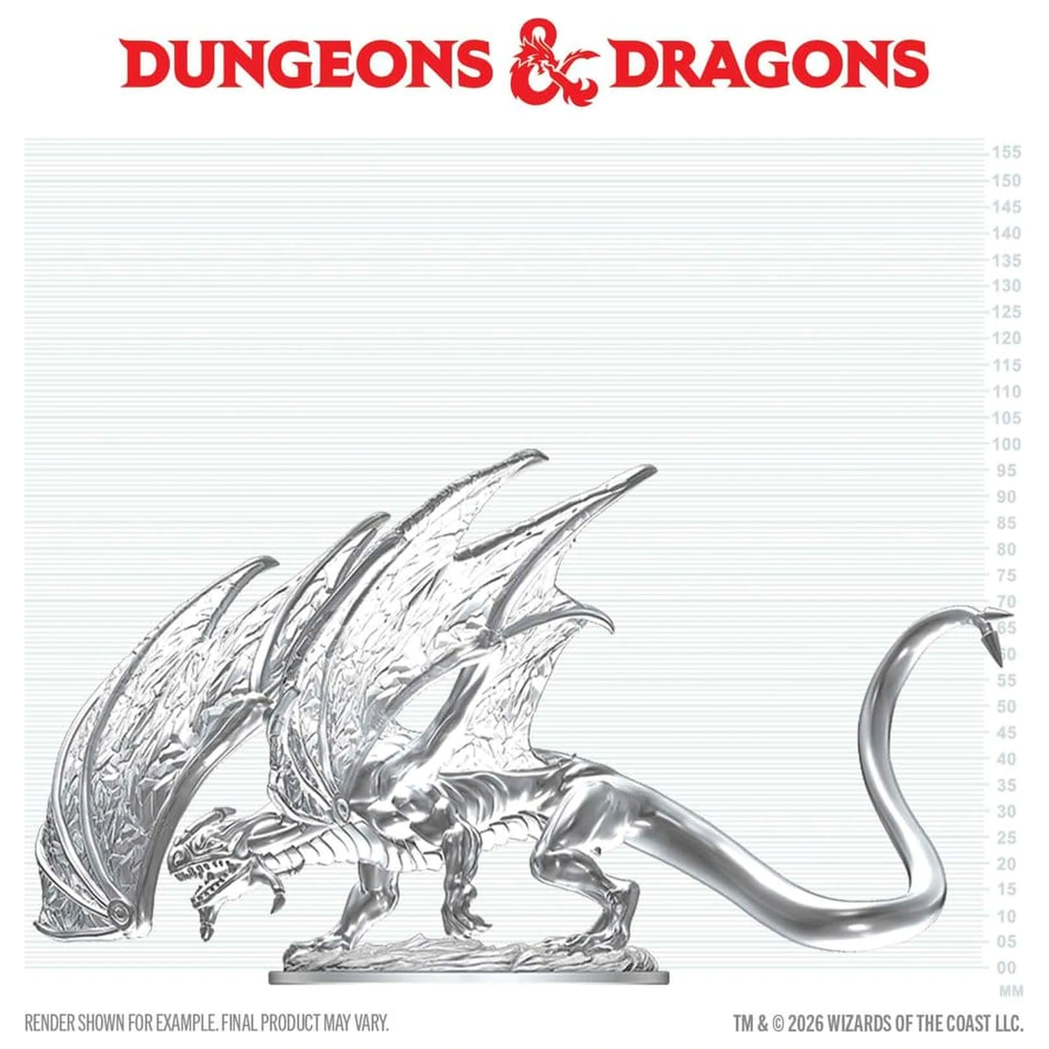 Dungeons & Dragons Nolzur's Marvelous Miniatures Unbemalte Miniatur Young Sapphire Dragon 20 cm Produktfoto