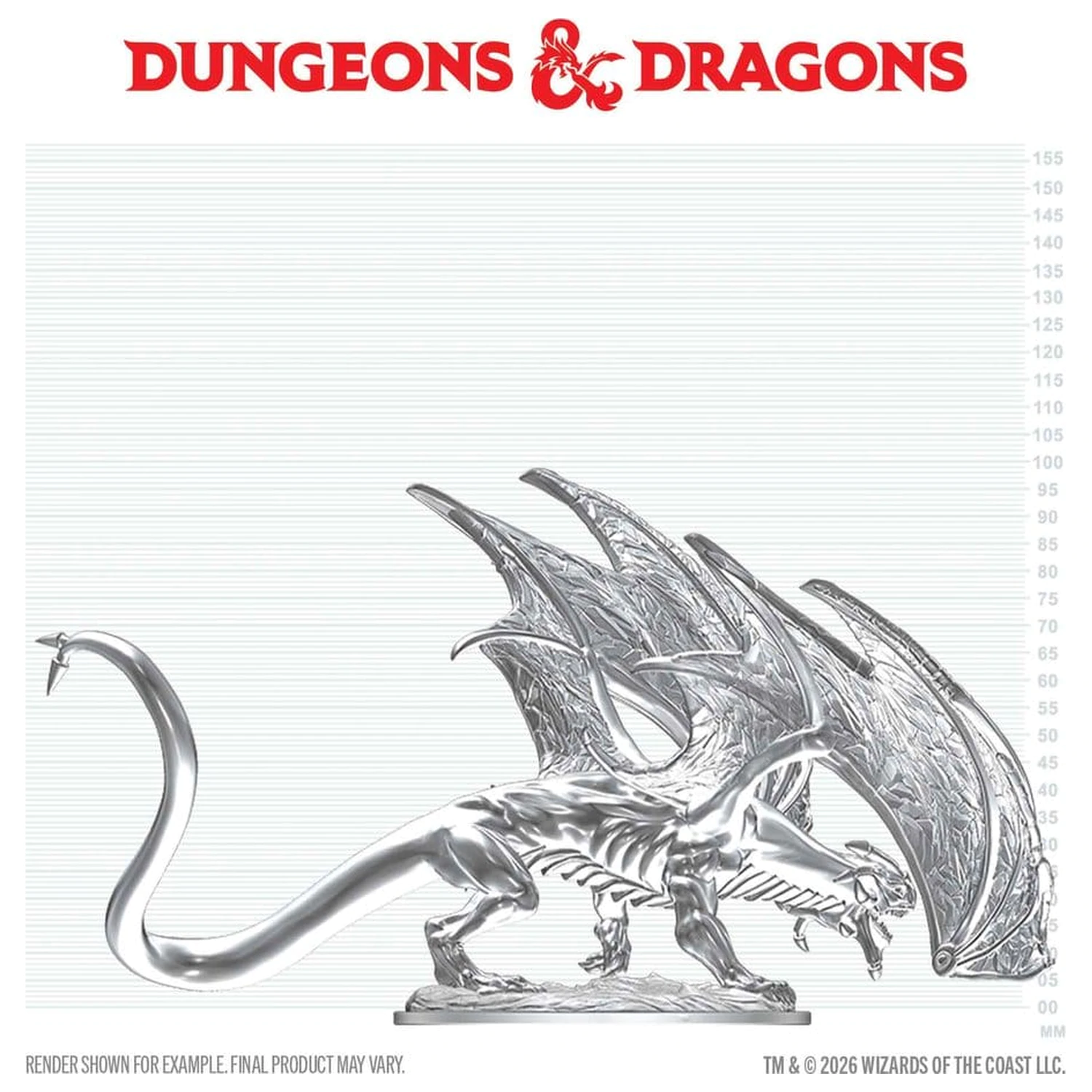 Dungeons & Dragons Nolzur's Marvelous Miniatures Unbemalte Miniatur Young Sapphire Dragon 20 cm Produktfoto