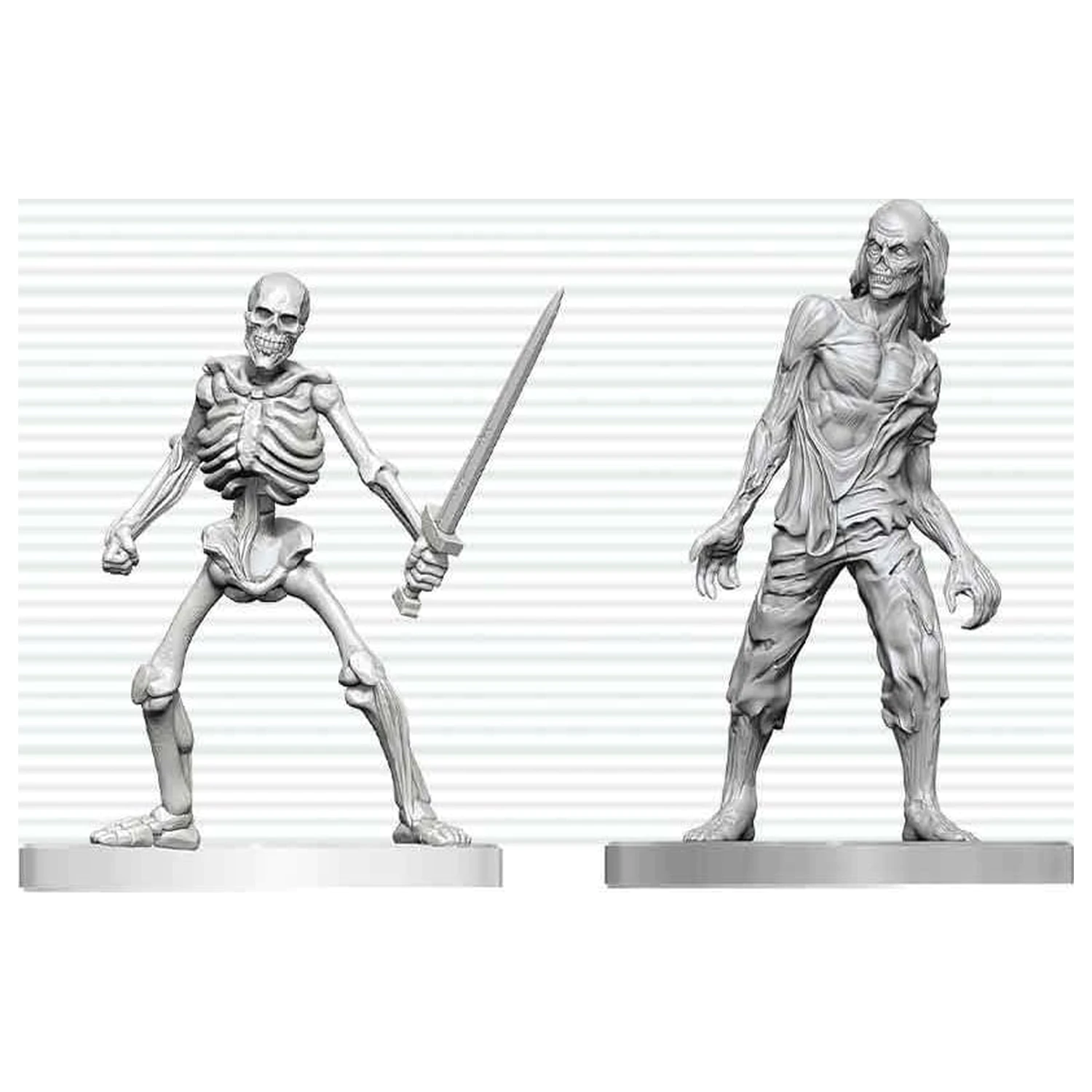 Dungeons & Dragons Nolzur's Marvelous Miniatures Unbemalte Miniatur Zombie & Skelett 14 cm Produktfoto