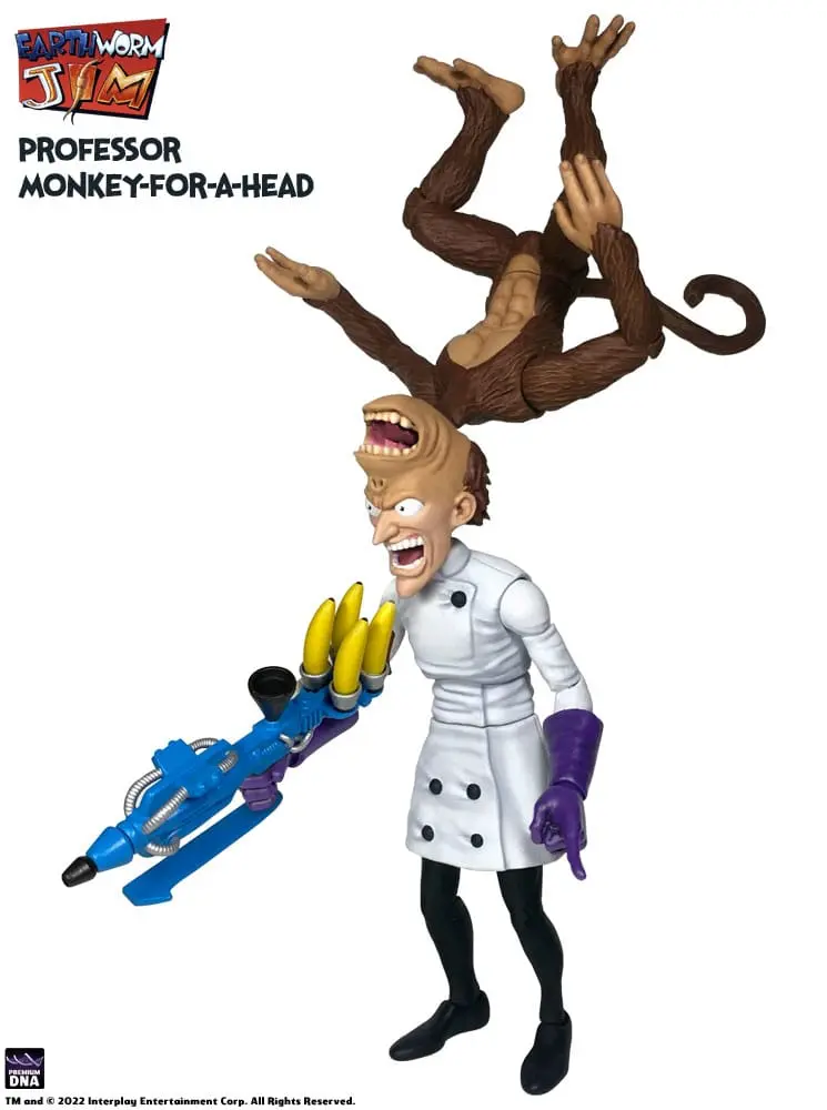Earthworm Jim Actionfigur Wave 1: Professor Monkey-For-A-Head 28 cm Produktfoto