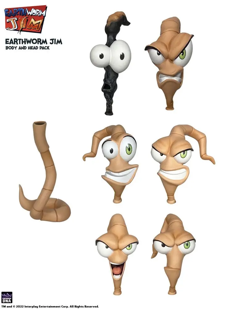 Earthworm Jim Zubehör-Set Wave 1: Worm Body & Jim Heads Accessory Pack termékfotó