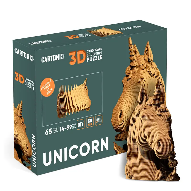 Unicorn Kartonisches 3D-Puzzle 65 teile Produktfoto