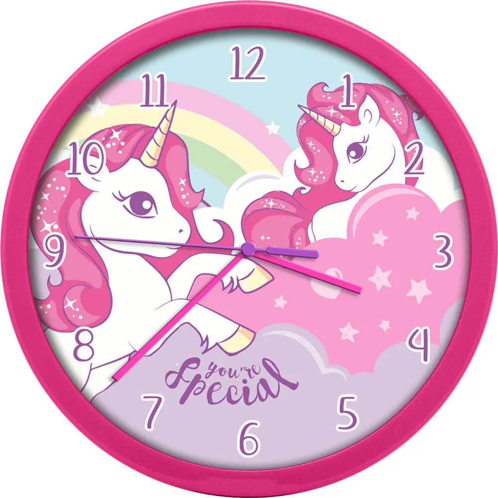 Unicorn Wanduhr Produktfoto