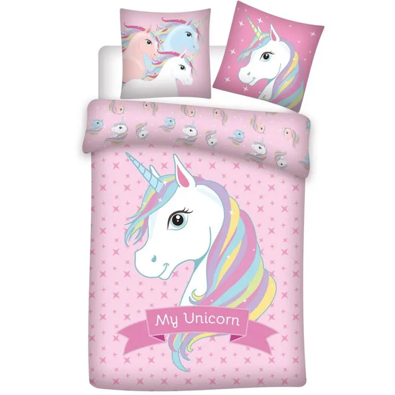 Unicorn Mikrofaser Bettbezug Bett 90cm Produktfoto