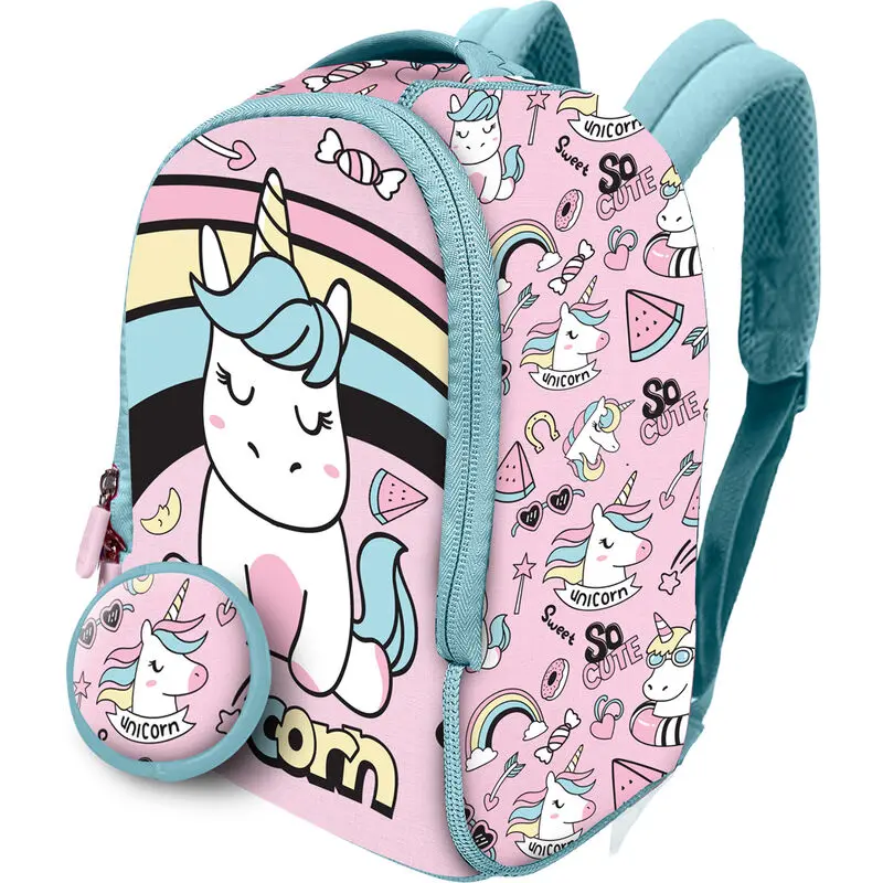 Unicorns Rucksack + Geldbörse Neopren Rucksack 26cm Produktfoto