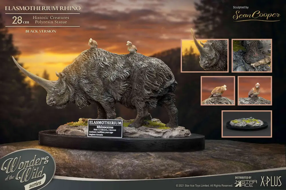 Elasmotherium Statue Rhino (Black) 28 cm Produktfoto