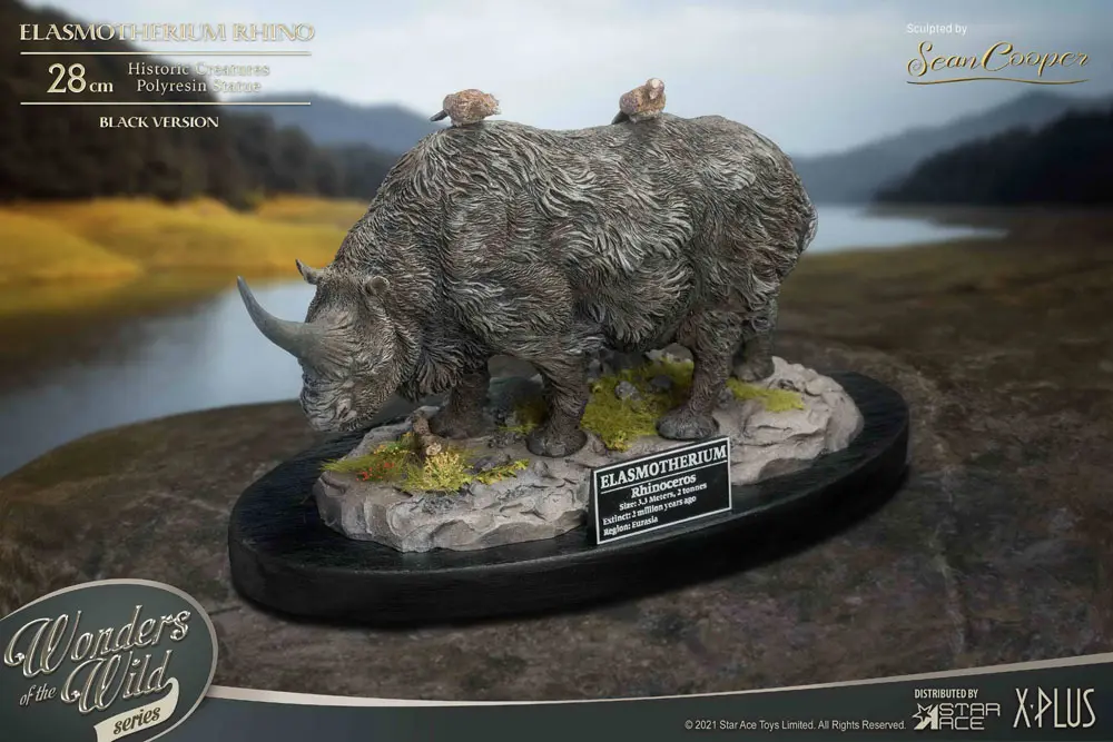 Elasmotherium Statue Rhino (Black) 28 cm Produktfoto