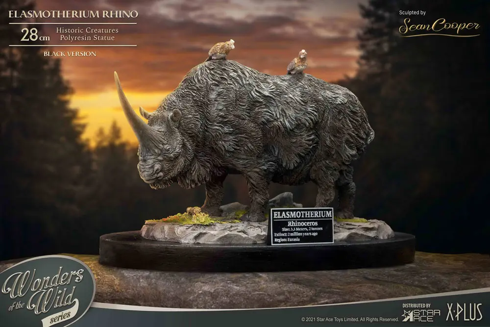 Elasmotherium Statue Rhino (Black) 28 cm Produktfoto