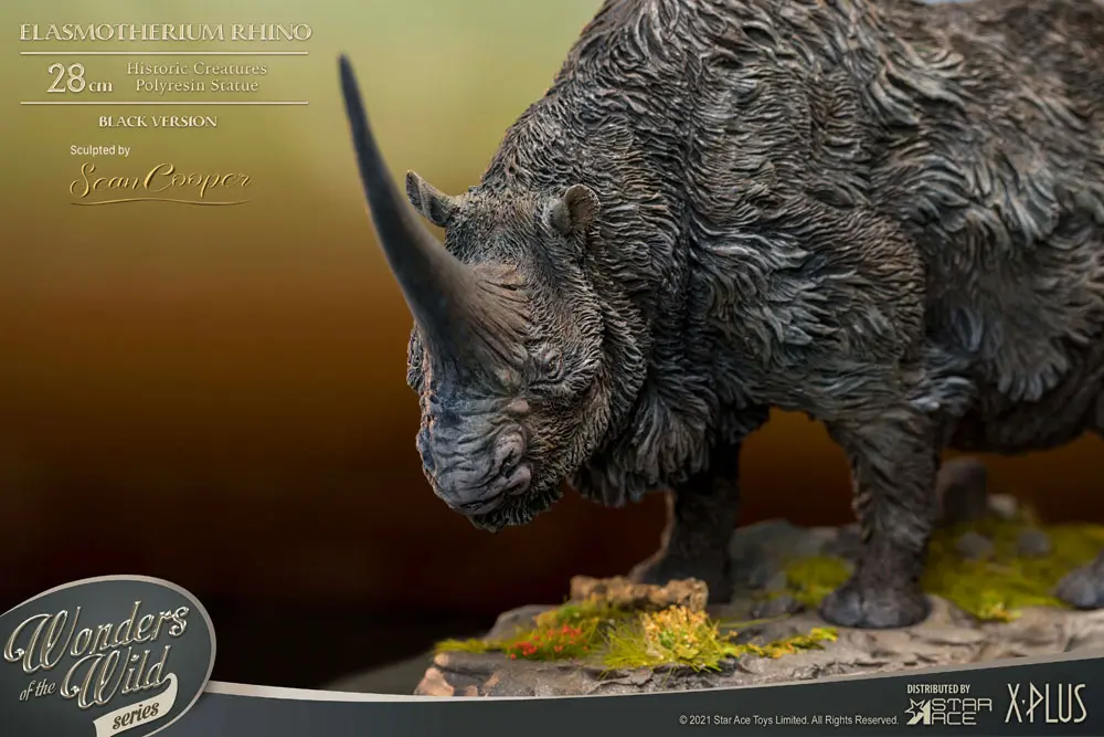 Elasmotherium Statue Rhino (Black) 28 cm Produktfoto