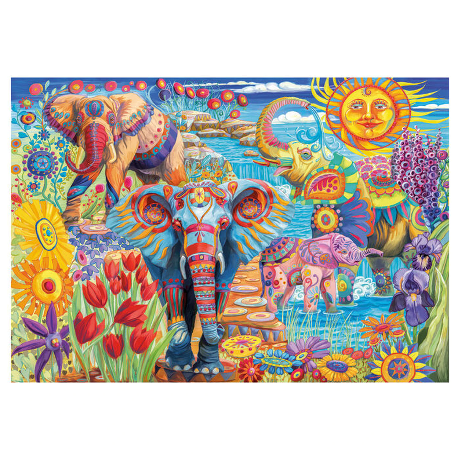 Elephants Carnival Puzzle 500 Teile Produktfoto