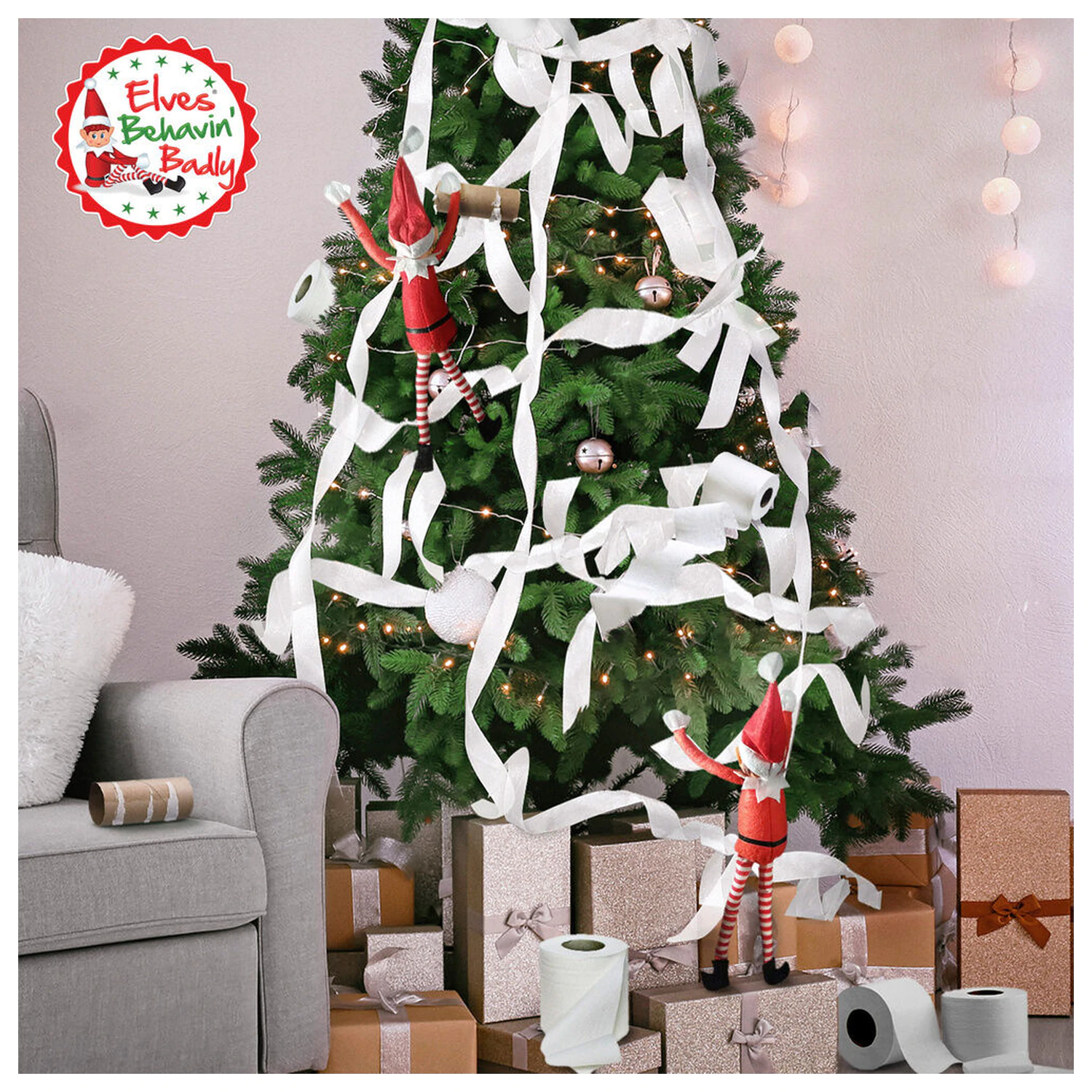 Elves Behavin' Badly Elvie Querstange Elfa Puppe 30cm Produktfoto