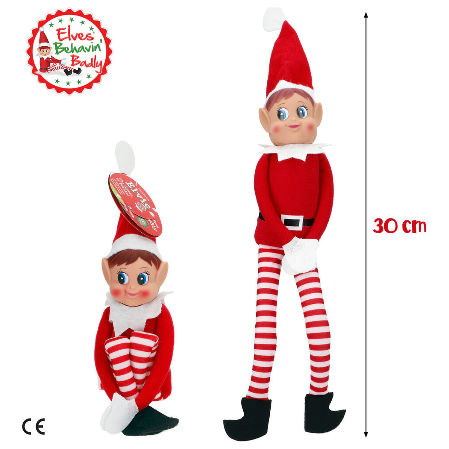 Elves Behavin' Badly Elvie Querstange Elfa Puppe 30cm Produktfoto