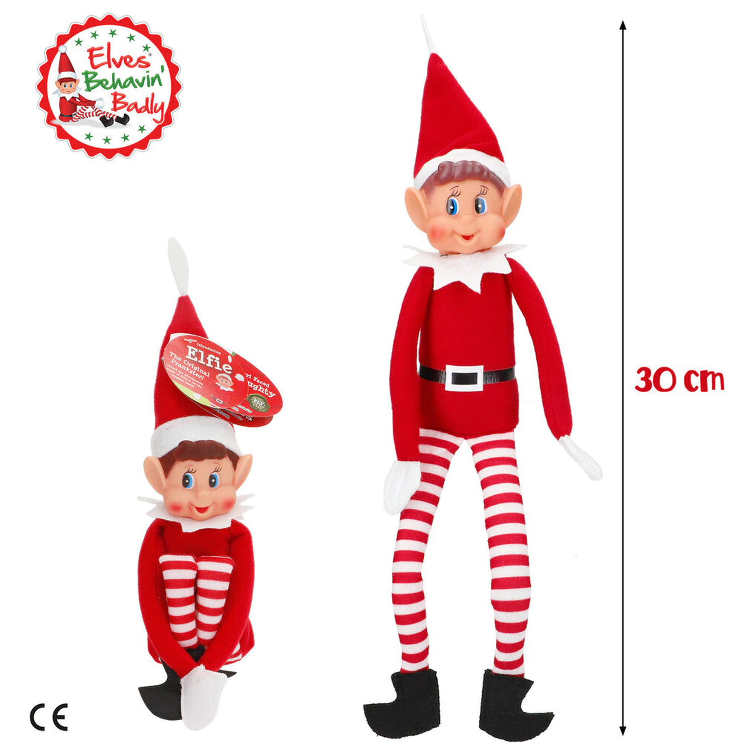 Elves Behavin' Badly Elvie Querstange Elfo Puppe 30cm Produktfoto
