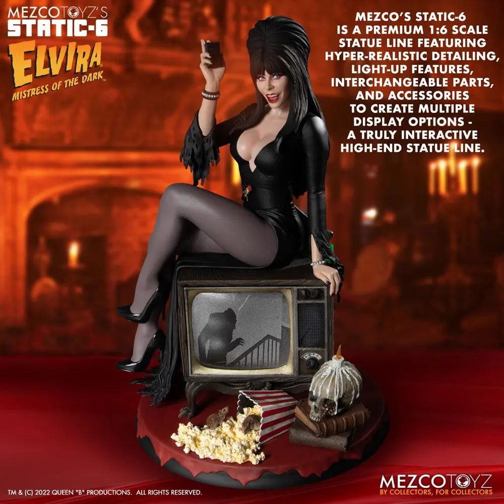 Elvira Herrscherin der Dunkelheit Static-6 PVC Statue 1/6 Elvira 42 cm termékfotó