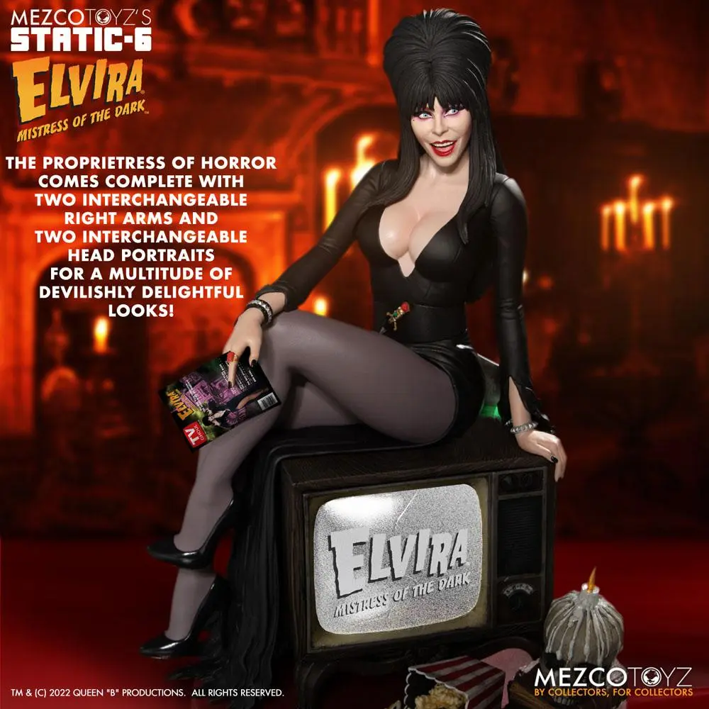 Elvira Herrscherin der Dunkelheit Static-6 PVC Statue 1/6 Elvira 42 cm termékfotó