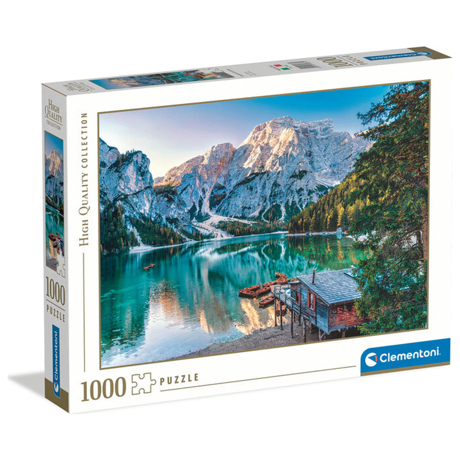 Emerald Lake Braies Puzzle 1000 Teile Produktfoto