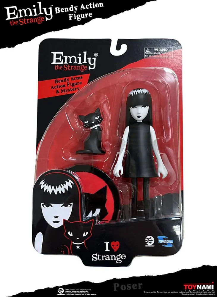 Emily the Strange Actionfigur Bendy Emily & Mystery Kitty 25 cm termékfotó