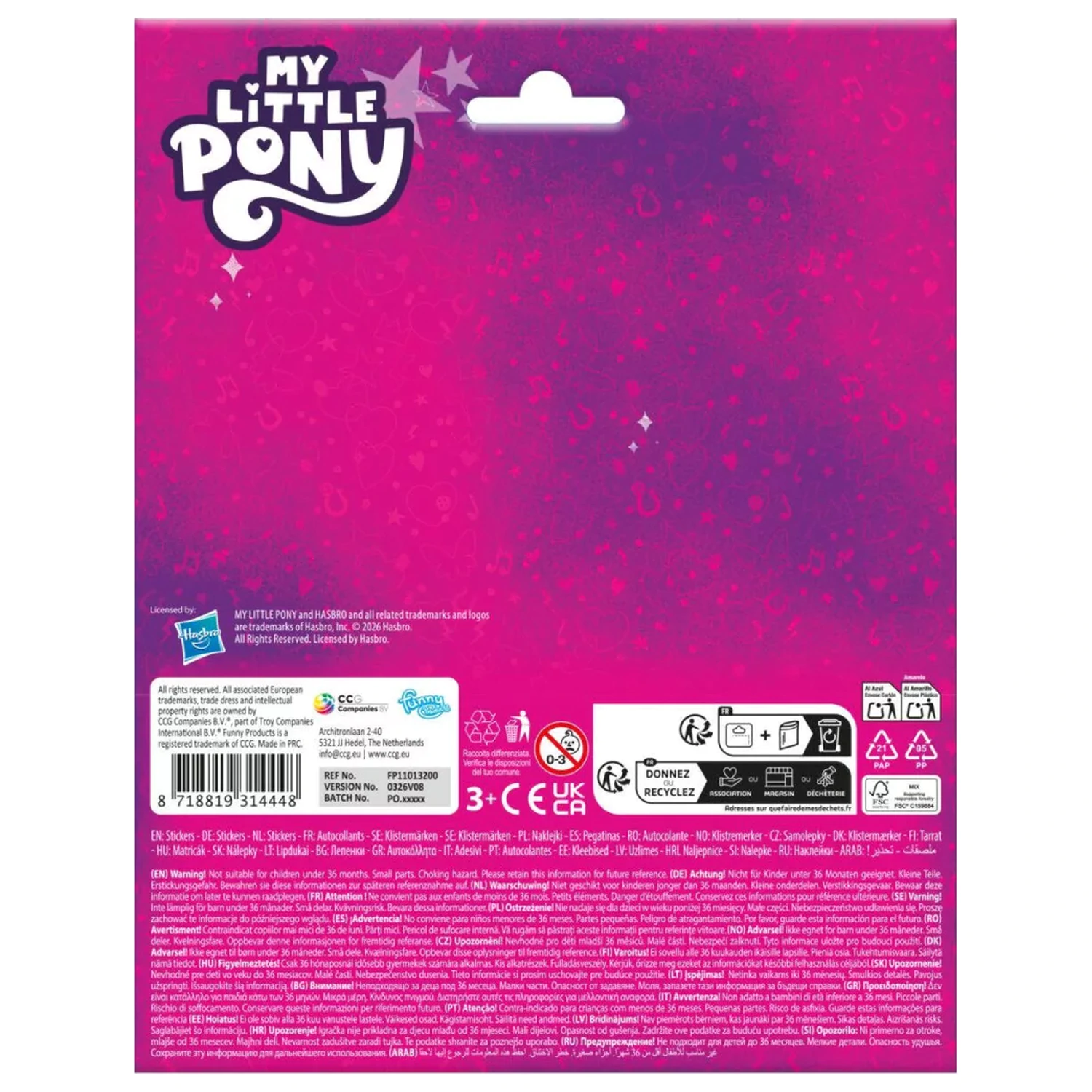 My Little Pony Colorful Crew Aufkleber Produktfoto