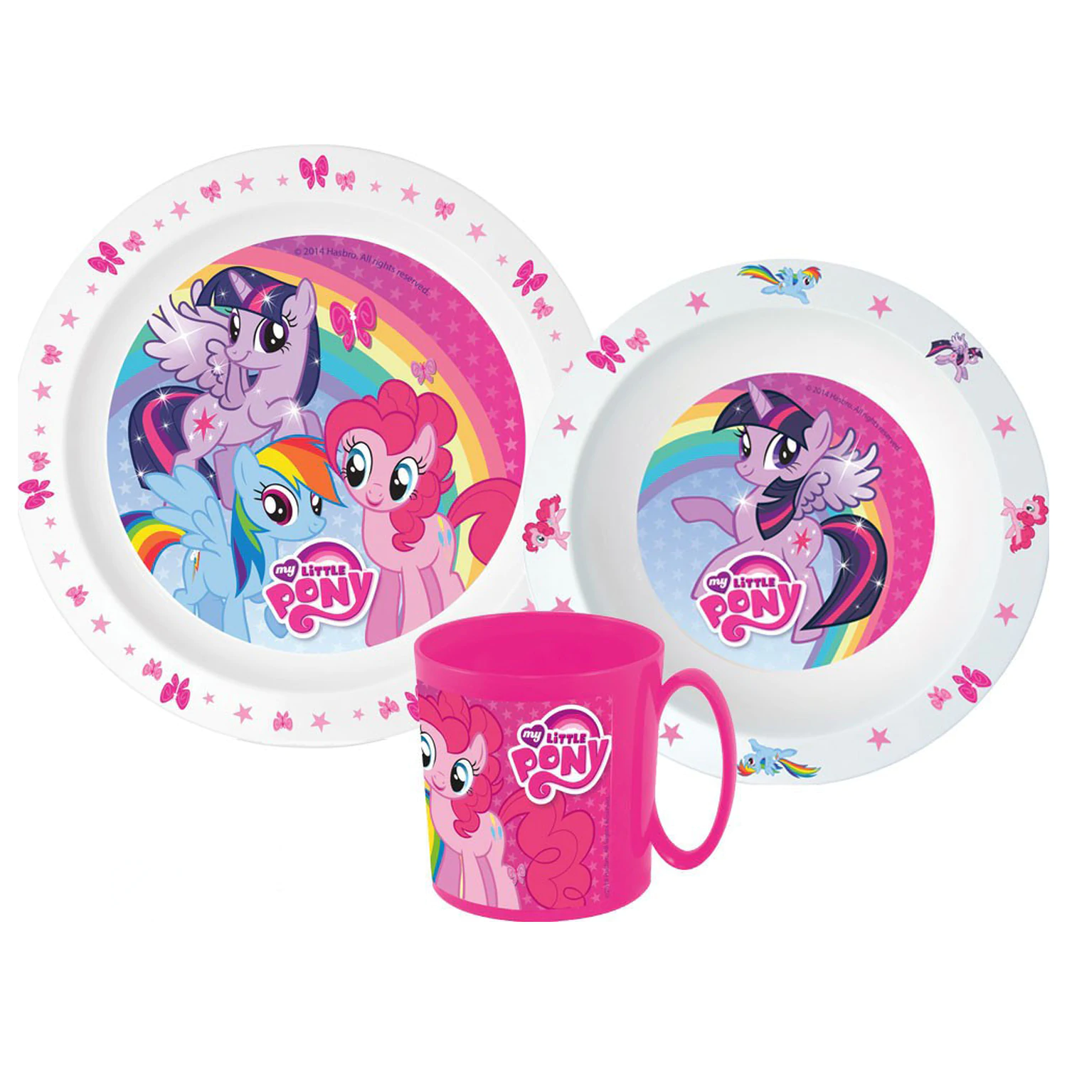 My Little Pony Pink Speiseservice Set, Micro Plastik-Set mit Tasse Produktfoto
