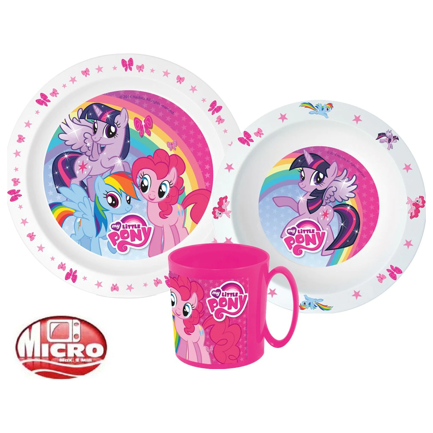 My Little Pony Pink Speiseservice Set, Micro Plastik-Set mit Tasse Produktfoto