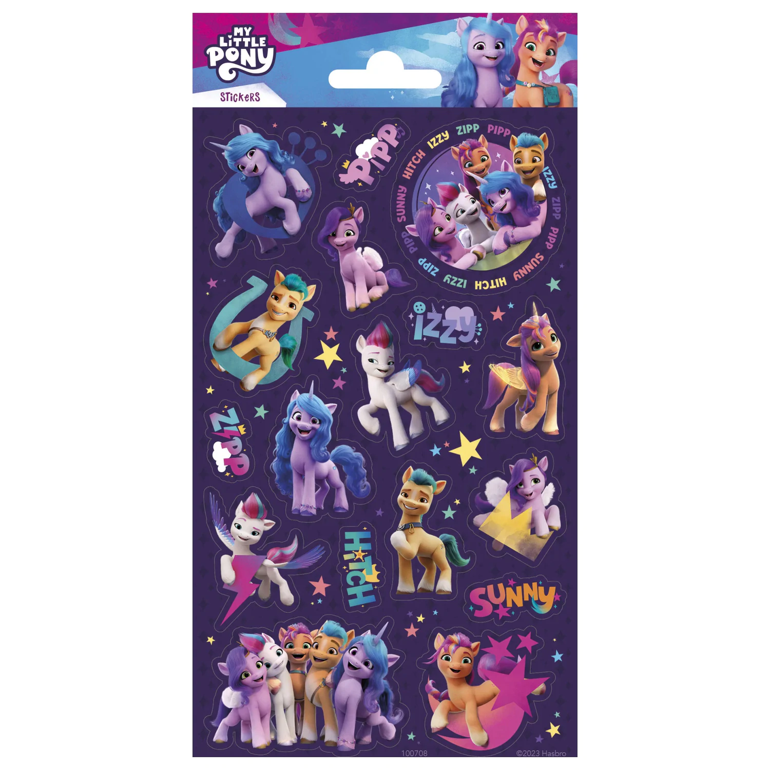 My Little Pony lila Glitzer Sticker Produktfoto