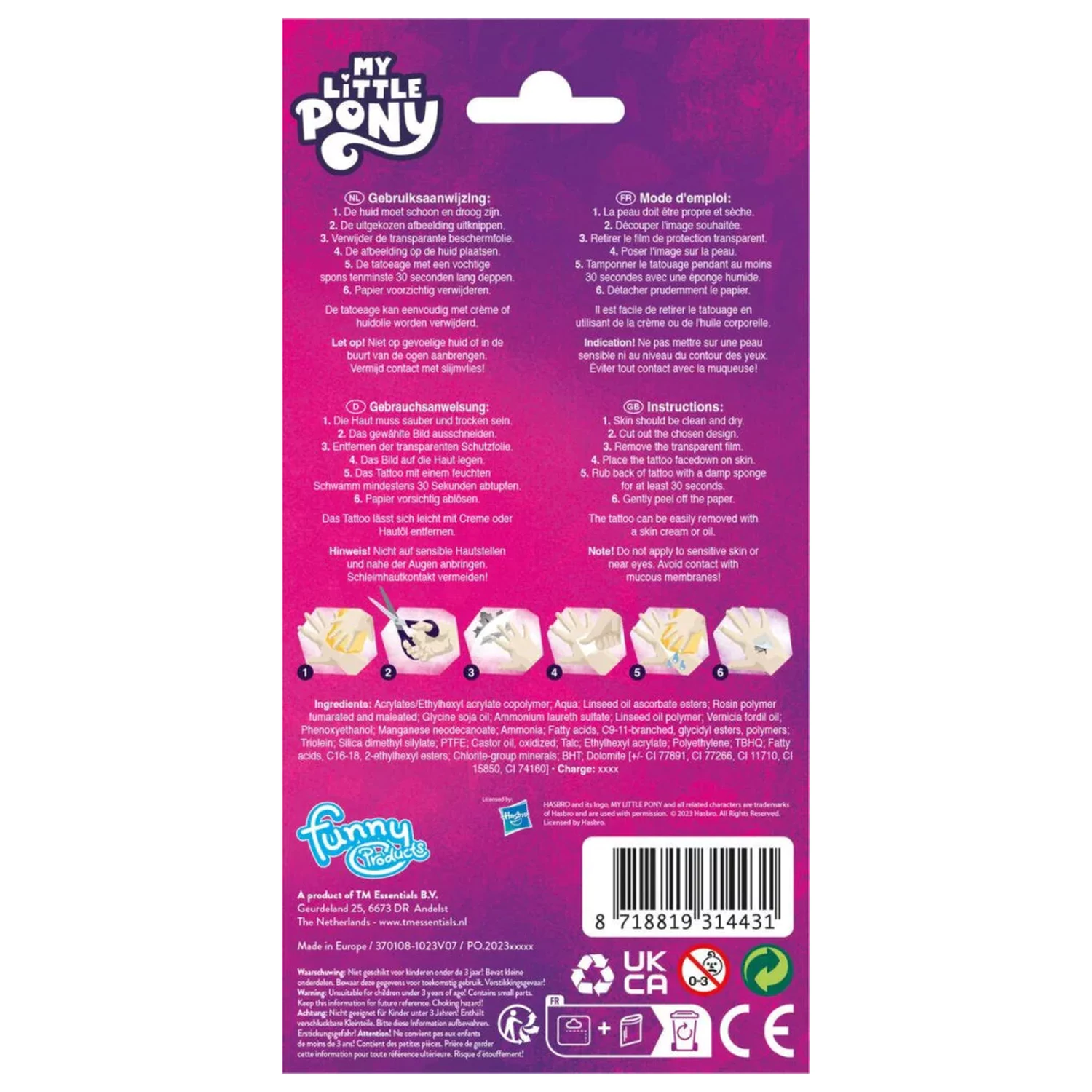 My Little Pony Vibes Tattoo 12 Stück Produktfoto