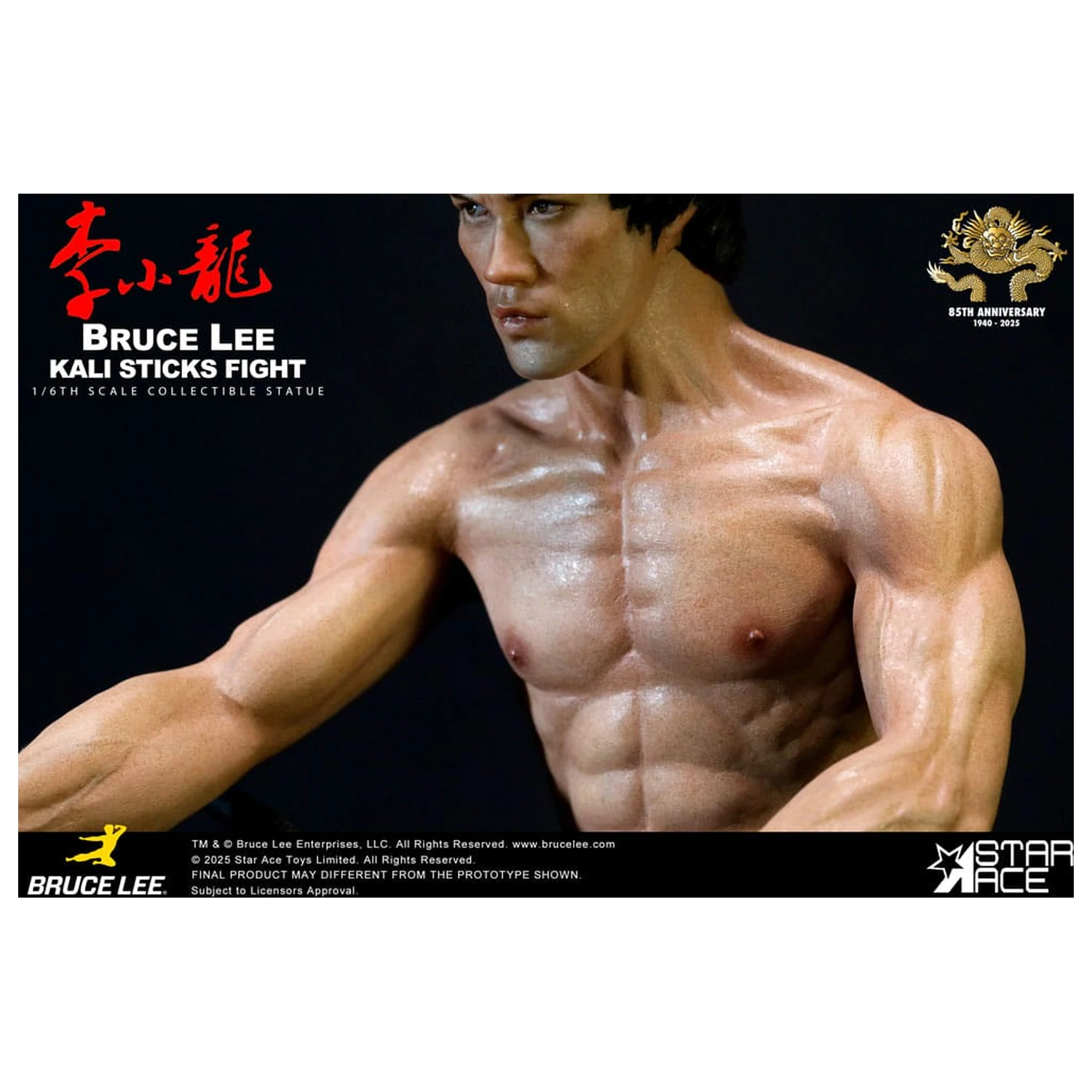 Enter the Dragon Movie Statue 1/6 Bruce Lee Kali Sticks Fight Deluxe Basement Version 30 Zentimeter Produktfoto
