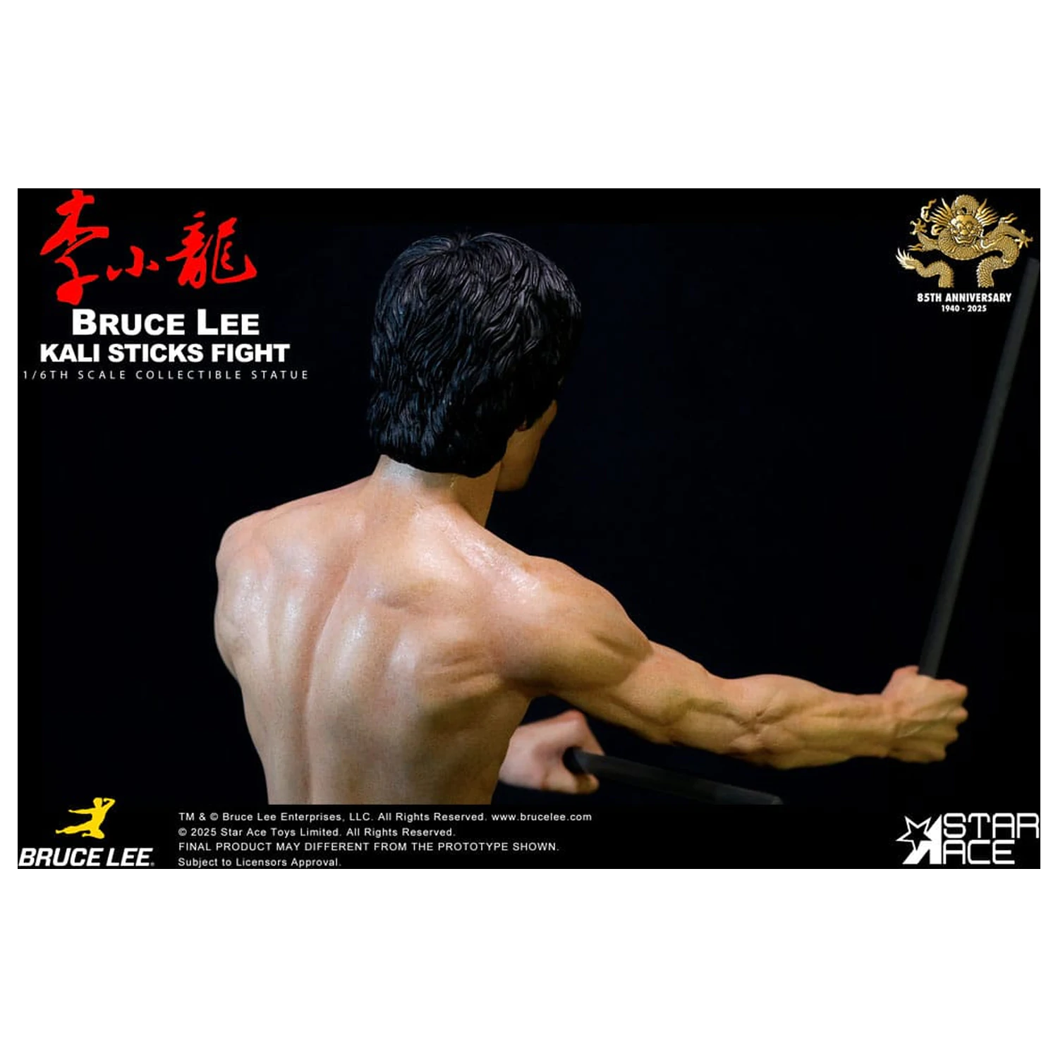 Enter the Dragon Movie Statue 1/6 Bruce Lee Kali Sticks Fight Deluxe Basement Version 30 Zentimeter Produktfoto