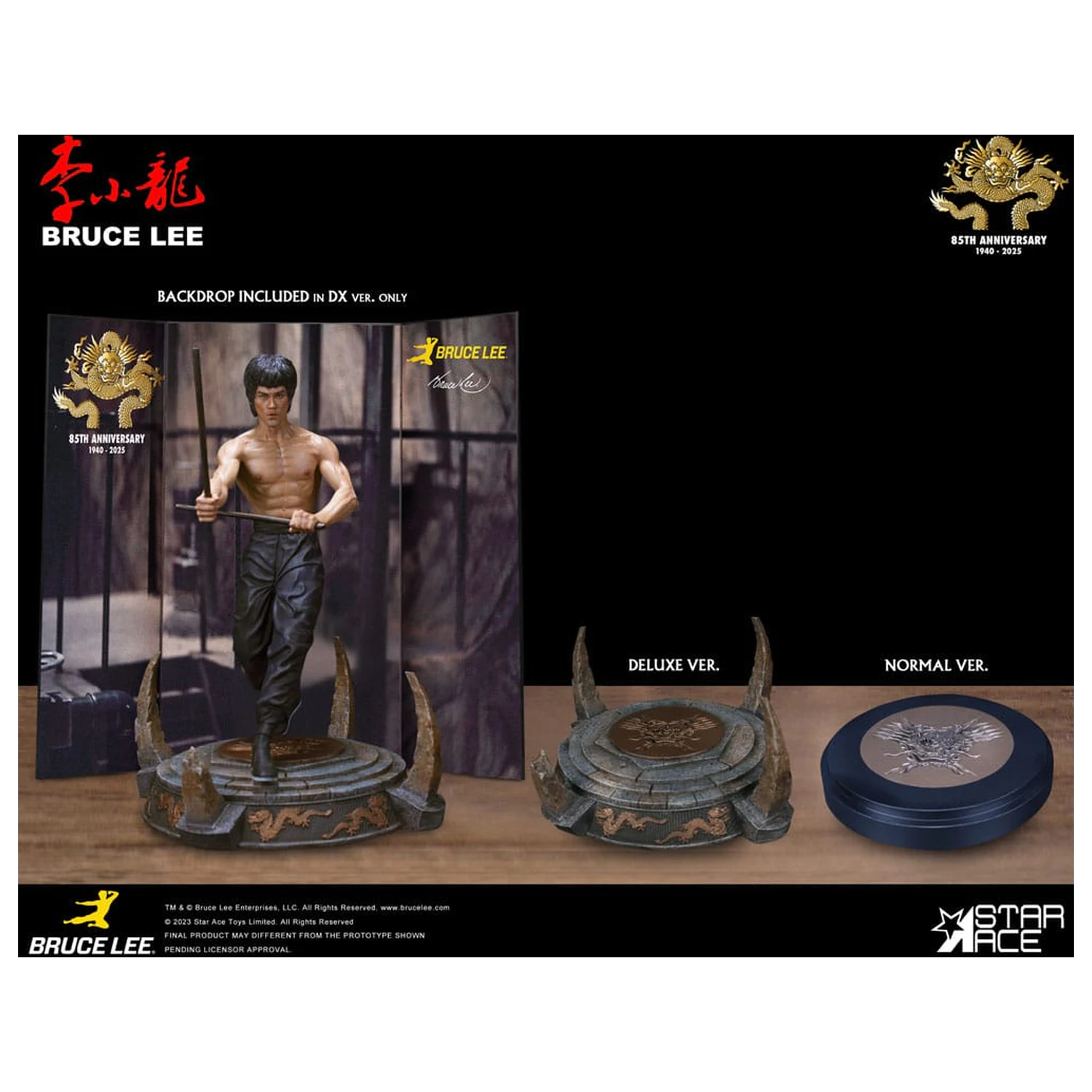 Enter the Dragon Movie Statue im Maßstab 1/6 Bruce Lee Kali Sticks Fight Normal Basement Version 30 cm Produktfoto
