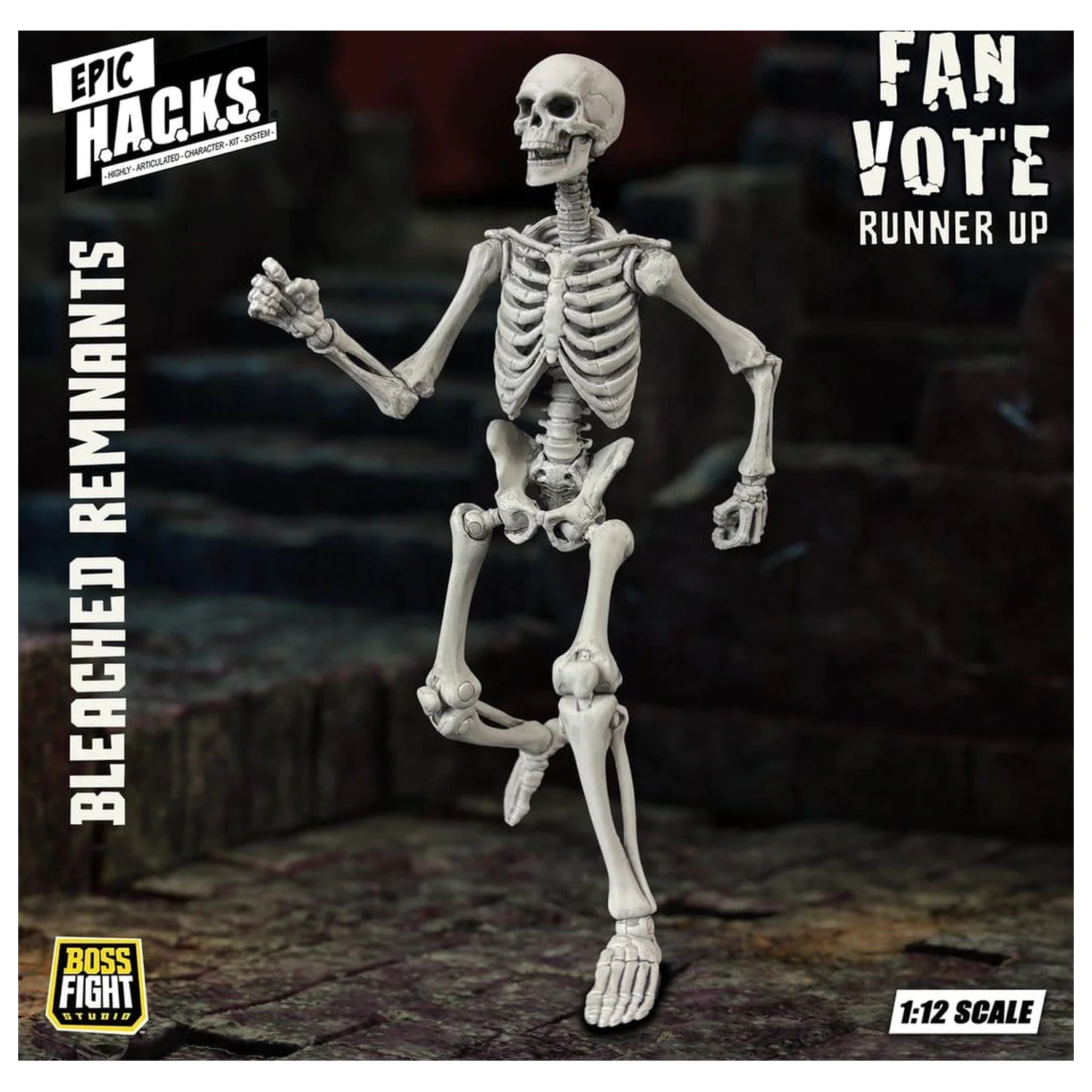 EPIC H.A.C.K.S. Actionfigur 1/12 Skeleton Blank Bleached Remnants Produktfoto