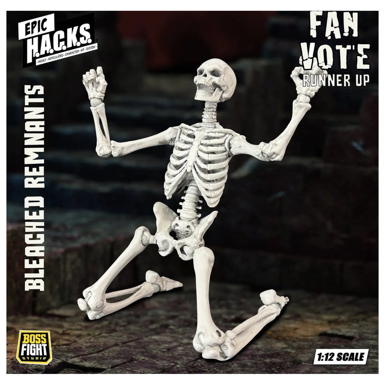 EPIC H.A.C.K.S. Actionfigur 1/12 Skeleton Blank Bleached Remnants Produktfoto