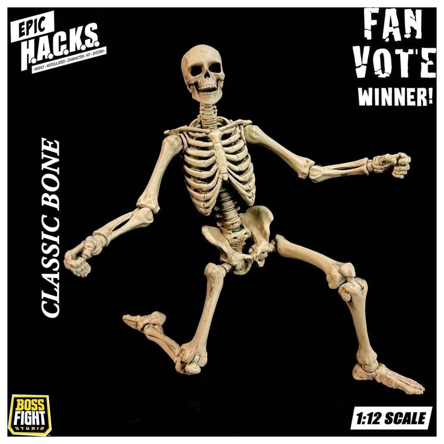 Epic H.A.C.K.S. Actionfigur 1/12 Skelett Blank Classic Bone Produktfoto