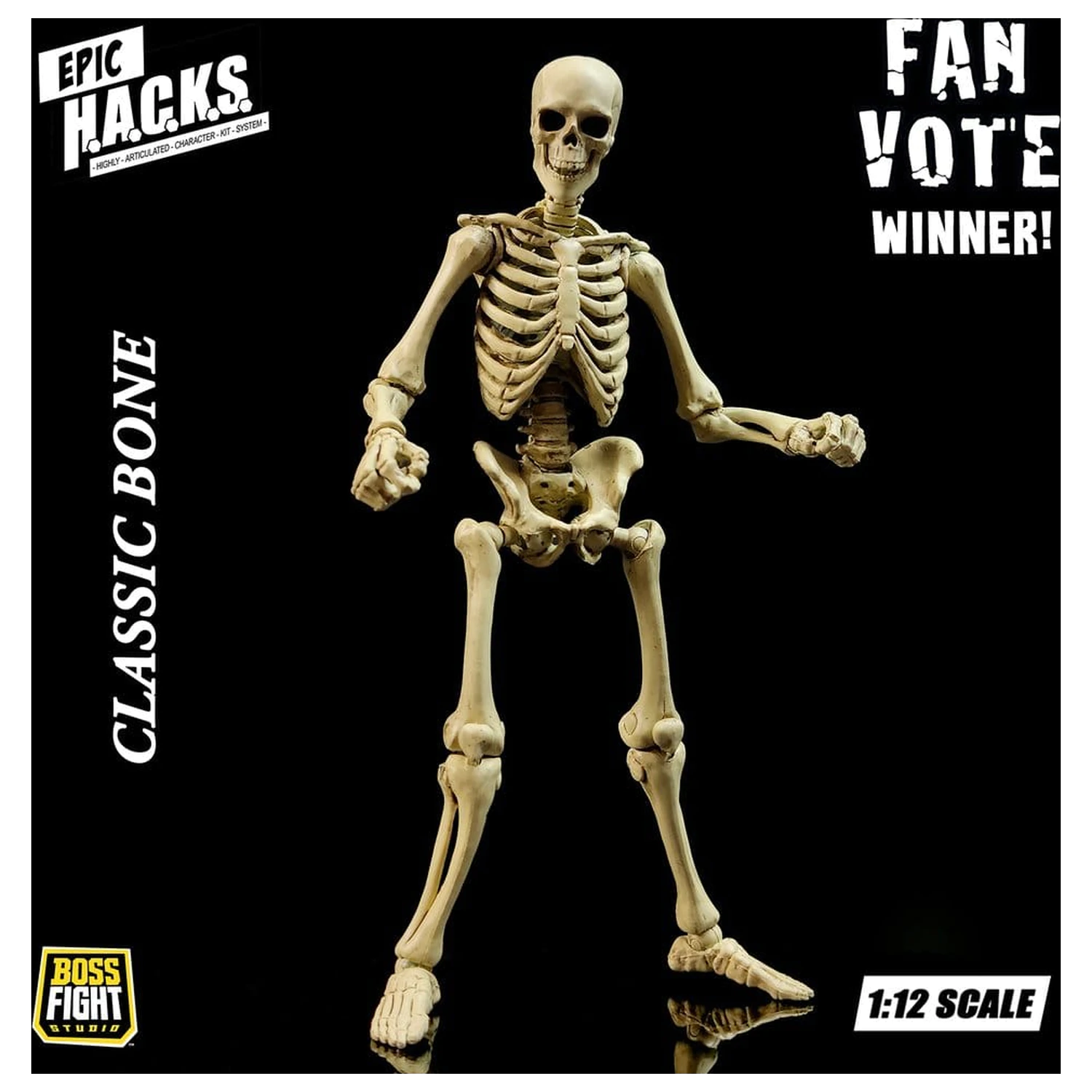 Epic H.A.C.K.S. Actionfigur 1/12 Skelett Blank Classic Bone Produktfoto