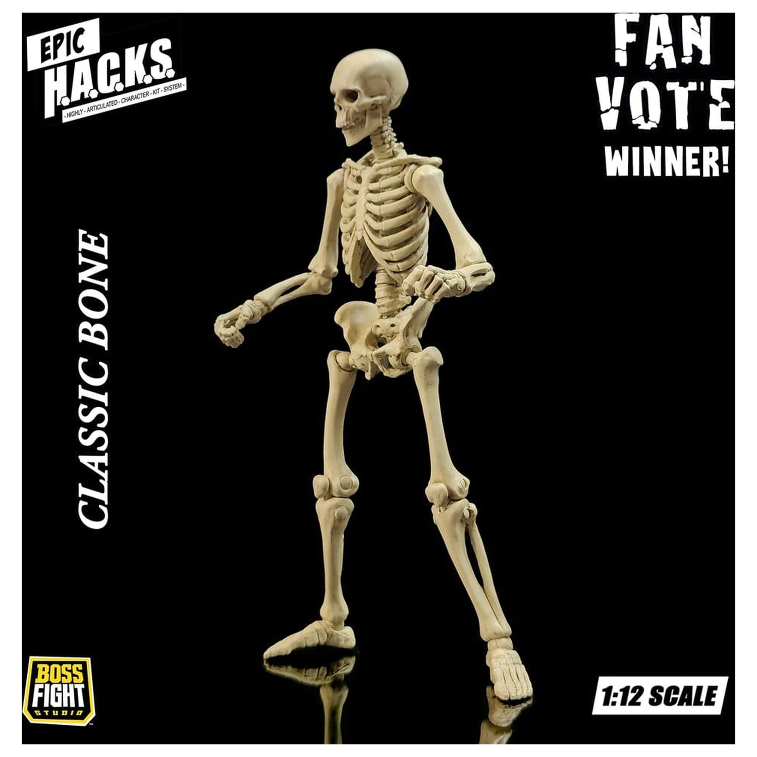 Epic H.A.C.K.S. Actionfigur 1/12 Skelett Blank Classic Bone Produktfoto