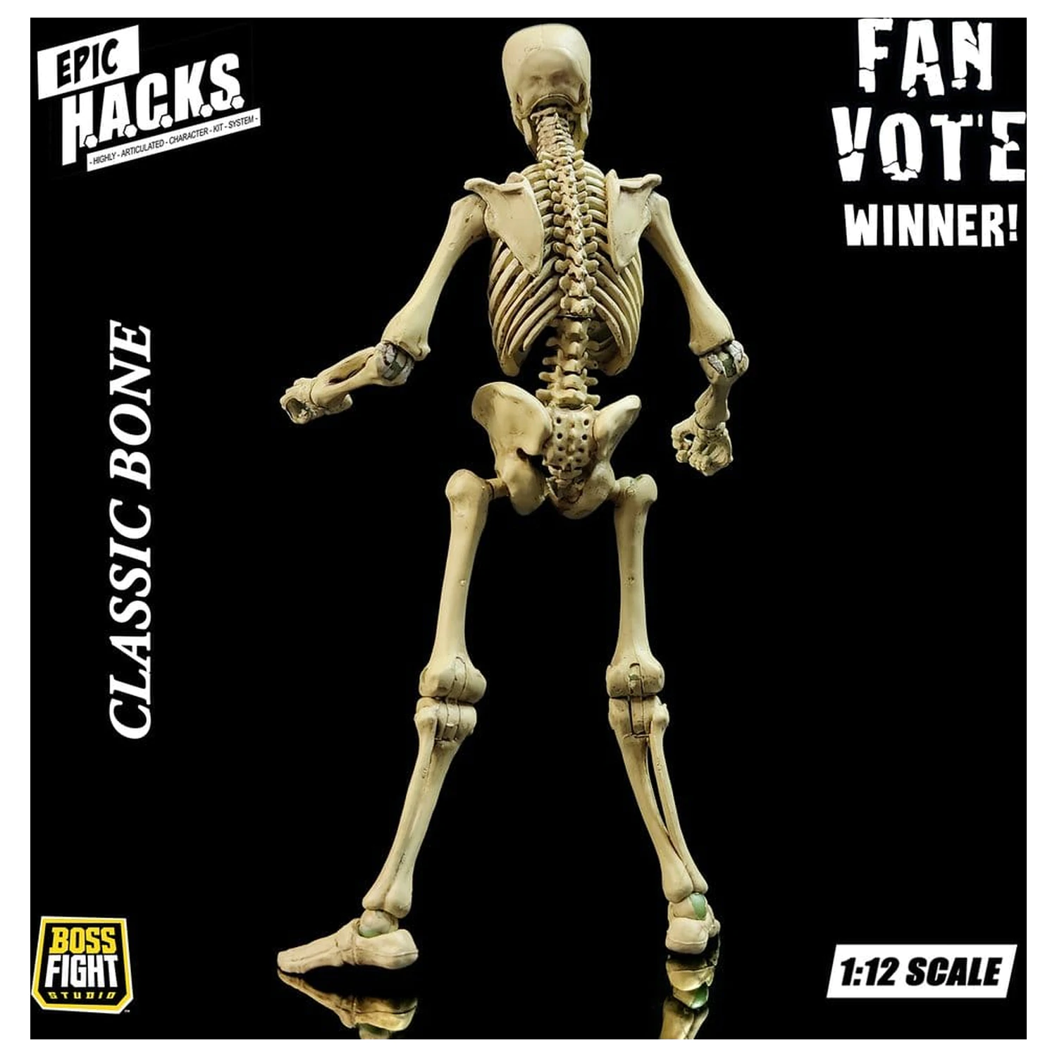 Epic H.A.C.K.S. Actionfigur 1/12 Skelett Blank Classic Bone Produktfoto