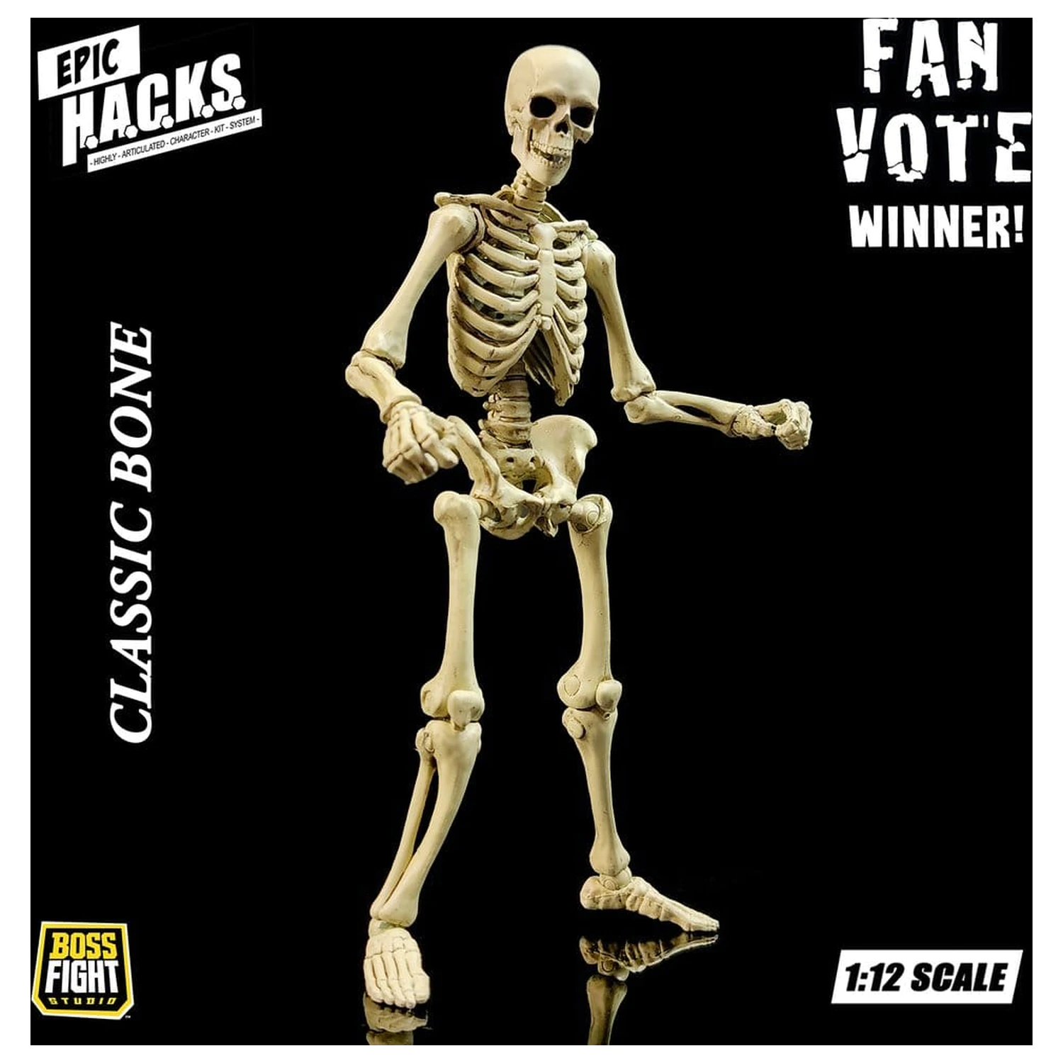 Epic H.A.C.K.S. Actionfigur 1/12 Skelett Blank Classic Bone Produktfoto