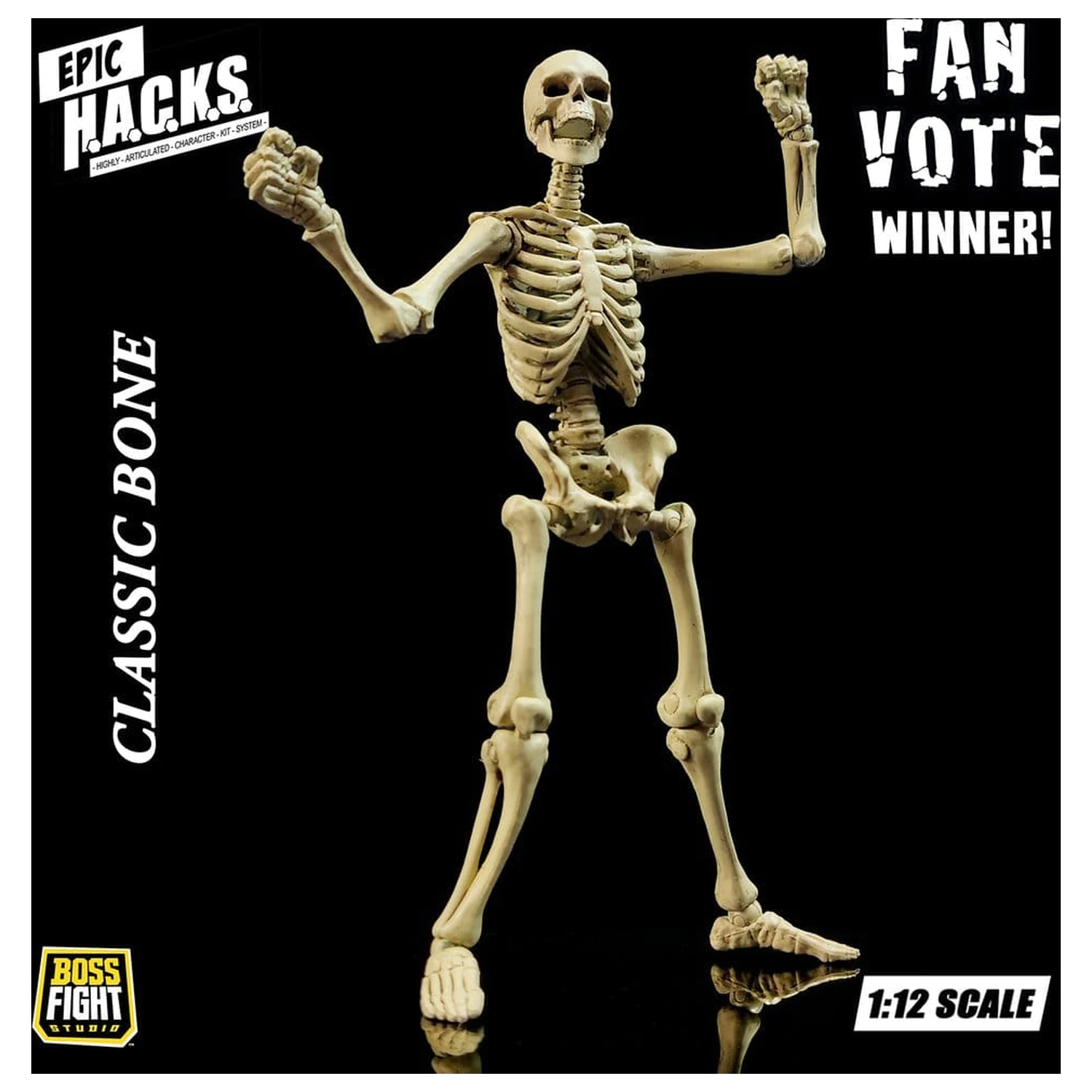 Epic H.A.C.K.S. Actionfigur 1/12 Skelett Blank Classic Bone Produktfoto