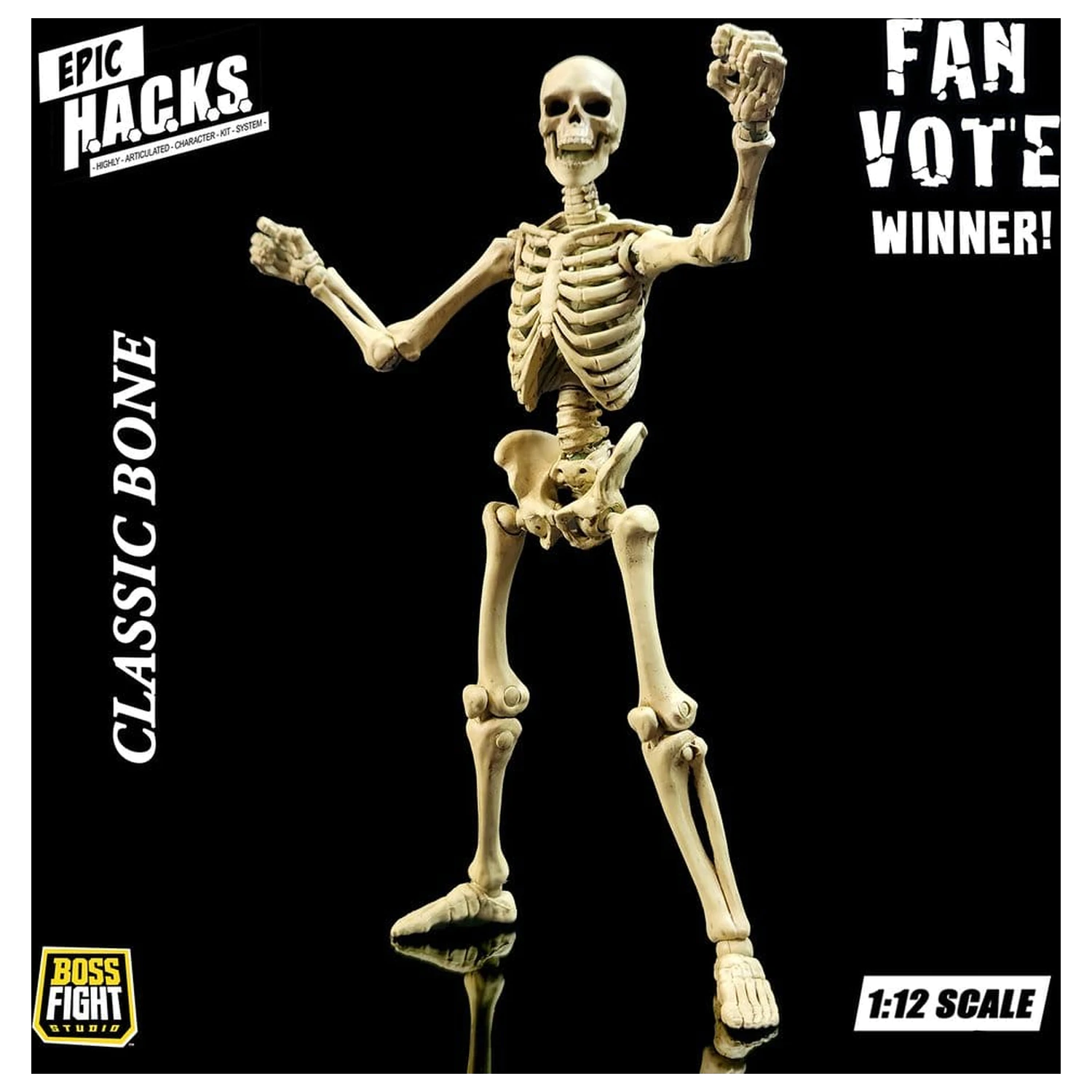 Epic H.A.C.K.S. Actionfigur 1/12 Skelett Blank Classic Bone Produktfoto