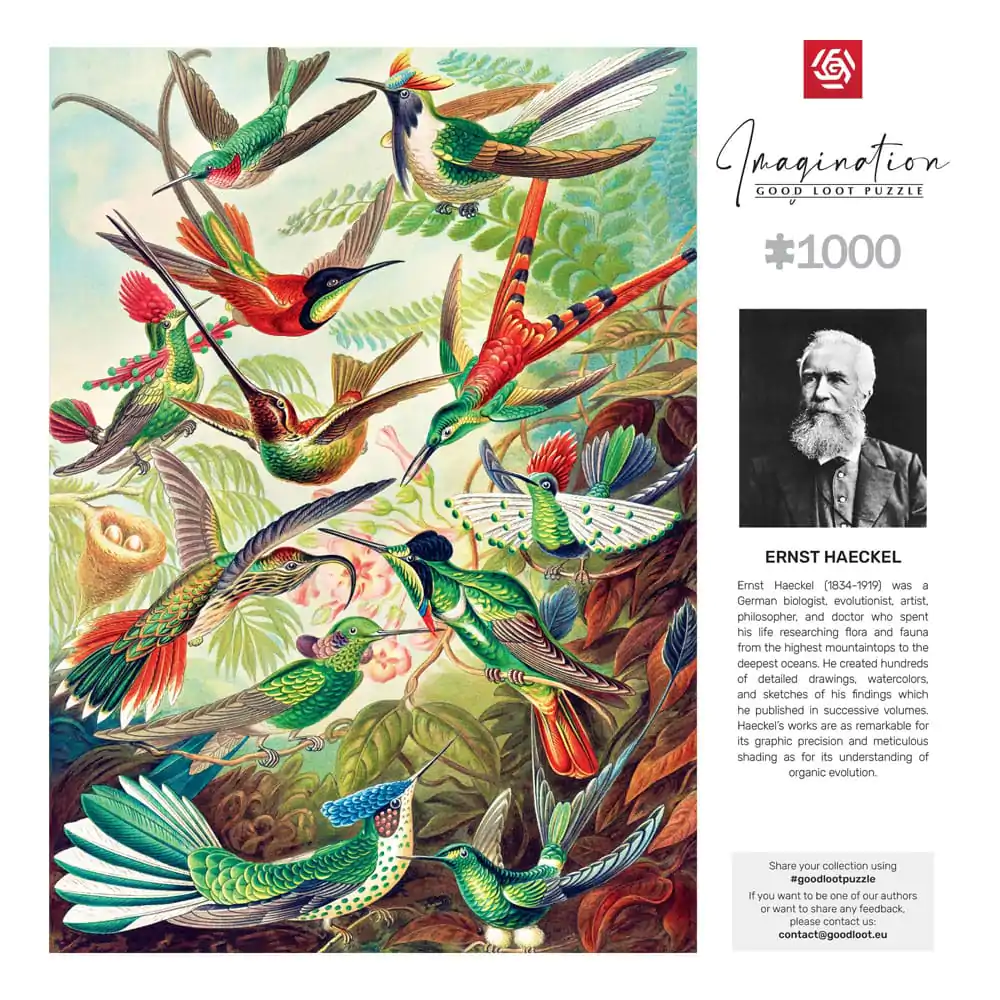 Ernst Haeckel Imagination Puzzle Hummingbirds/Kolibry (1000 Teile) Produktfoto