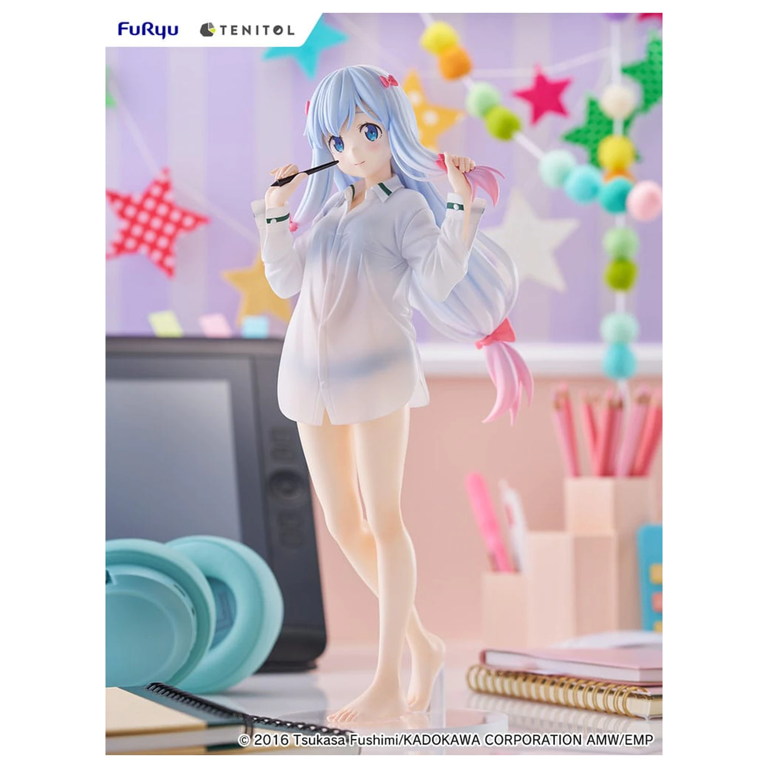 Eromanga Sensei Tenitol große PVC Statue Sagiri Izumi Shirts Ver. 30 cm Produktfoto