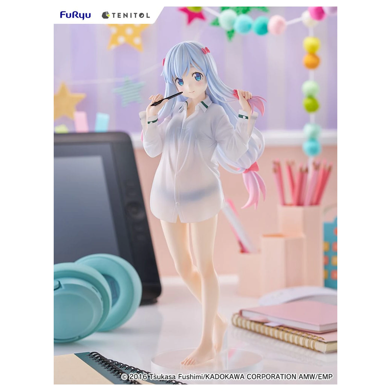 Eromanga Sensei Tenitol große PVC Statue Sagiri Izumi Shirts Ver. 30 cm Produktfoto