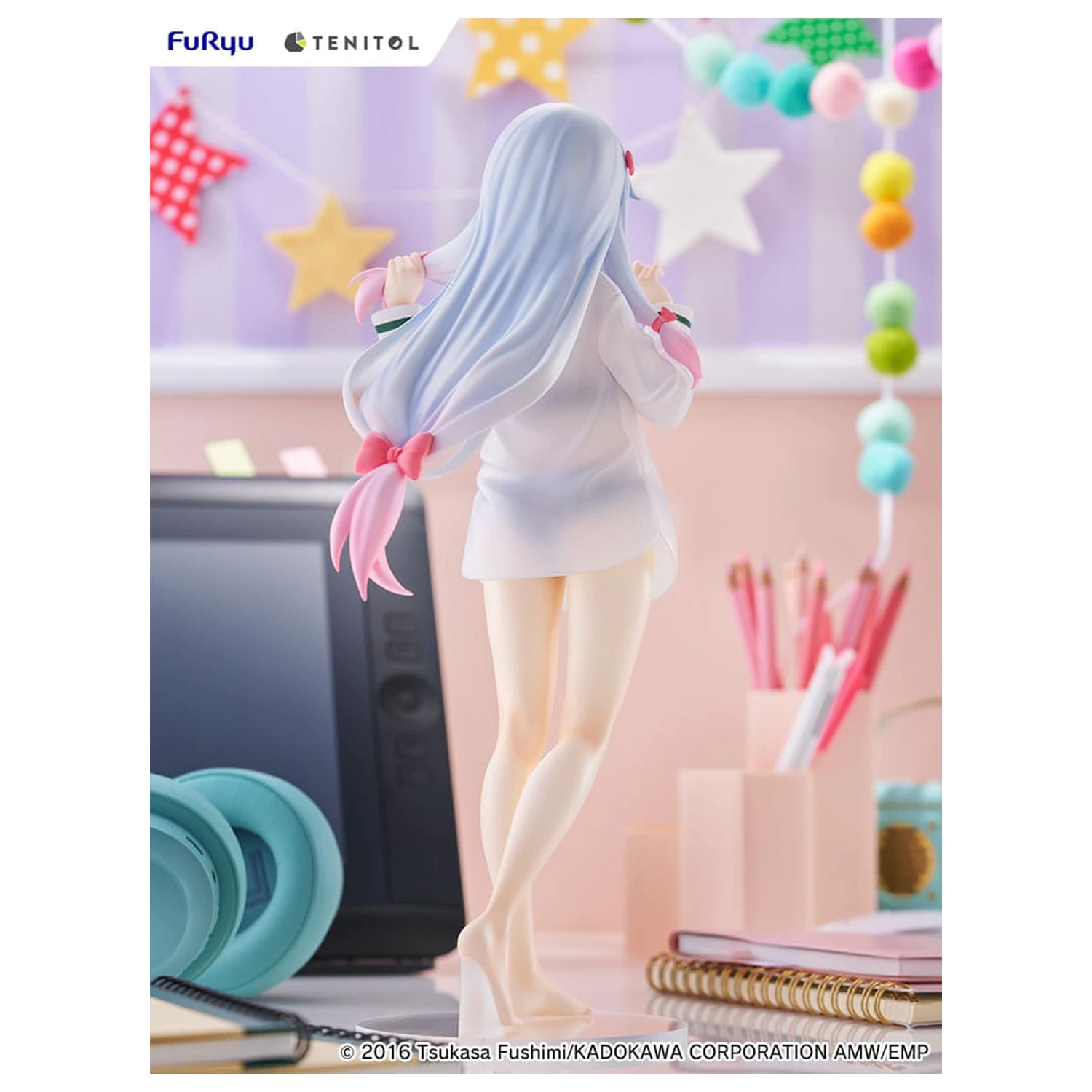 Eromanga Sensei Tenitol große PVC Statue Sagiri Izumi Shirts Ver. 30 cm Produktfoto