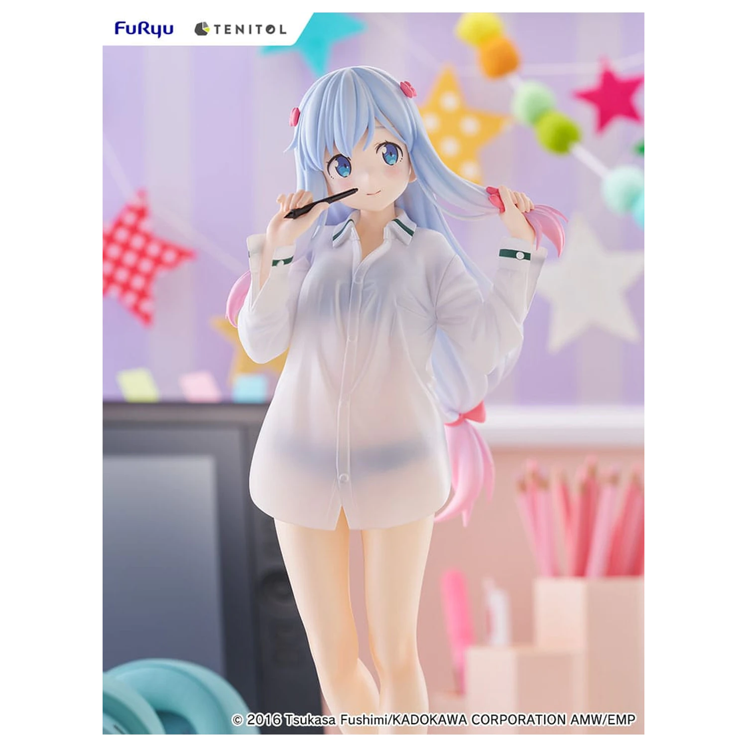 Eromanga Sensei Tenitol große PVC Statue Sagiri Izumi Shirts Ver. 30 cm Produktfoto