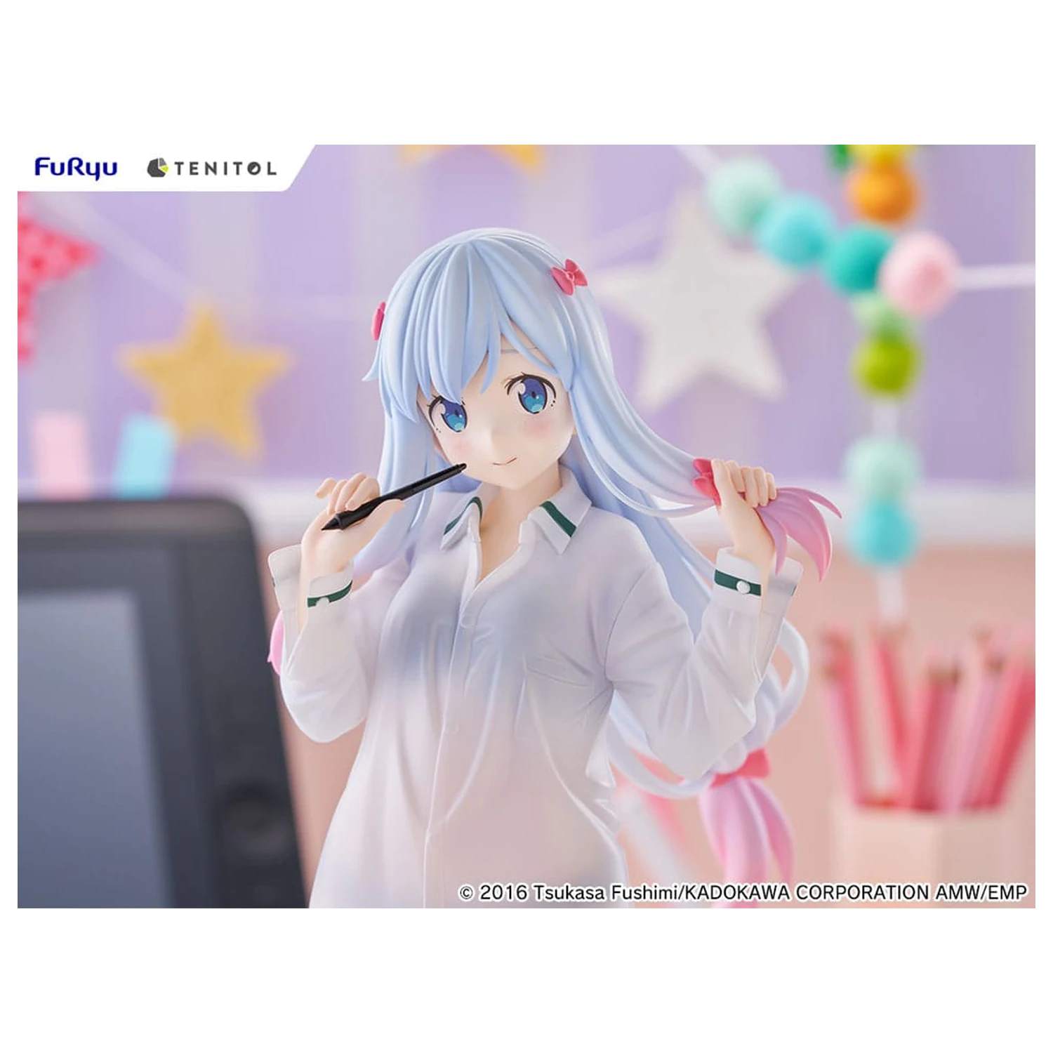 Eromanga Sensei Tenitol große PVC Statue Sagiri Izumi Shirts Ver. 30 cm Produktfoto