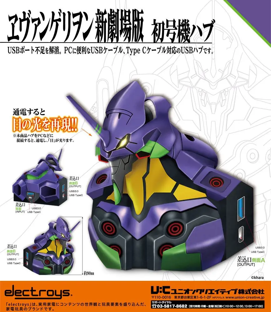 Evangelion 1.0 You Are (Not) Alone USB Hub EVA-01 9 cm Produktfoto