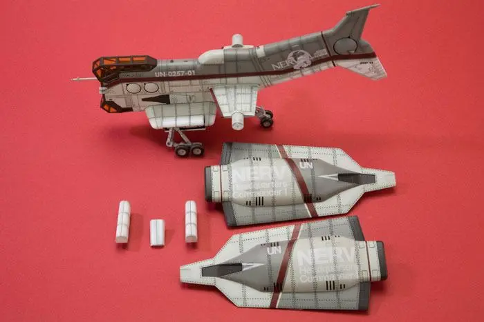 Evangelion: 3.0 Plastikmodell Bausatz 1/100 Vertical Take-Off & Landing Aircraft YAGR-N101 19 cm Produktfoto