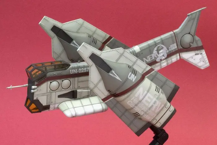 Evangelion: 3.0 Plastikmodell Bausatz 1/100 Vertical Take-Off & Landing Aircraft YAGR-N101 19 cm Produktfoto